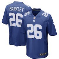 Men's New York Giants Saquon Barkley Nike Royal 2018 NFL Draft First Round Pick Game Jersey