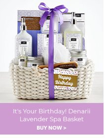 It's Your Birthday! Denarii Lavender Spa Basket