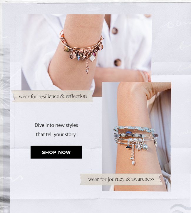 Shop the all new Cluster Charm Bangles. 