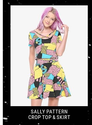 Sally Pattern Crop Top and Skirt