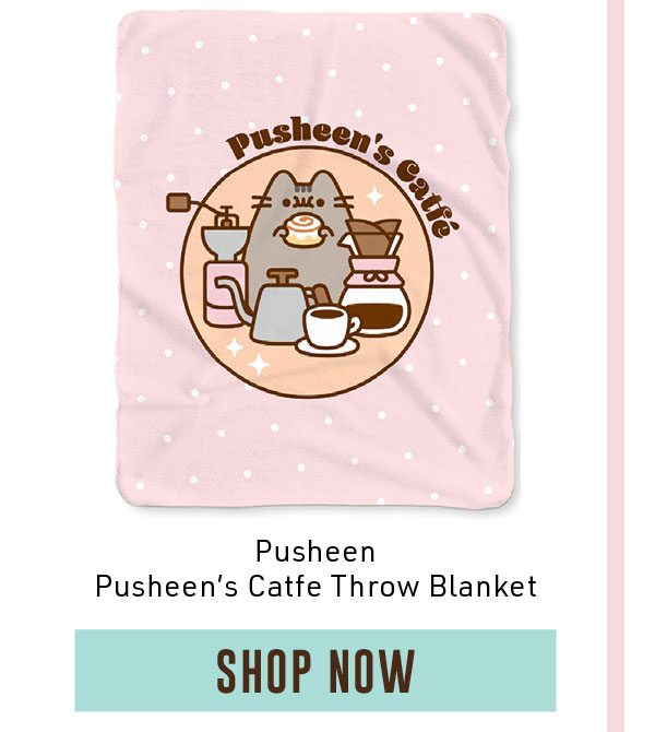 Pusheen's Catfe Throw Blanket