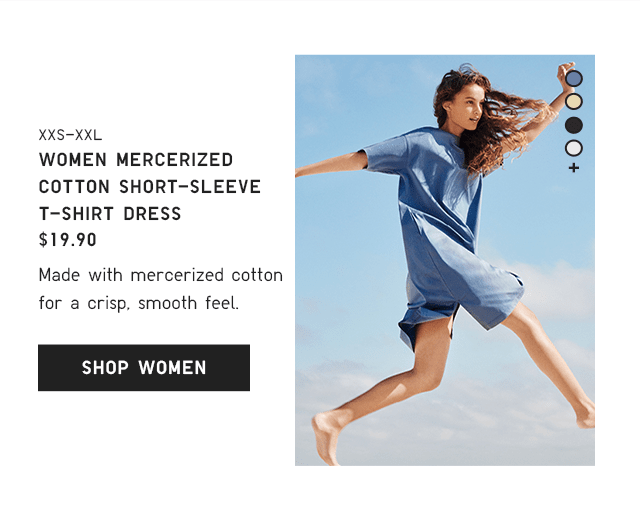 PDP2 - WOMEN MERCERIZED COTTON SHORT-SLEEVE T-SHIRT DRESS