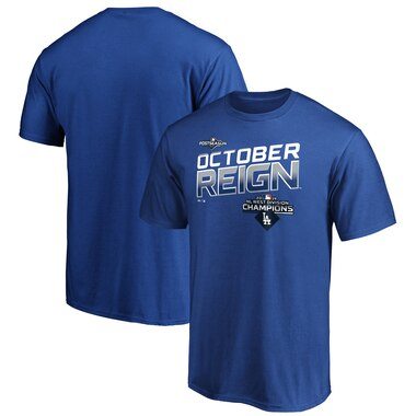 Majestic Los Angeles Dodgers Royal 2019 NL West Division Champions Locker Room T-Shirt