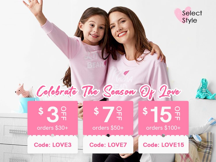 Celebrate the season of love. $3 OFF on orders $30+ with code: LOVE3; $7 OFF on orders $50+ with code: LOVE7; $15 OFF on orders $100+ with code: LOVE15. Click here to shop right now!