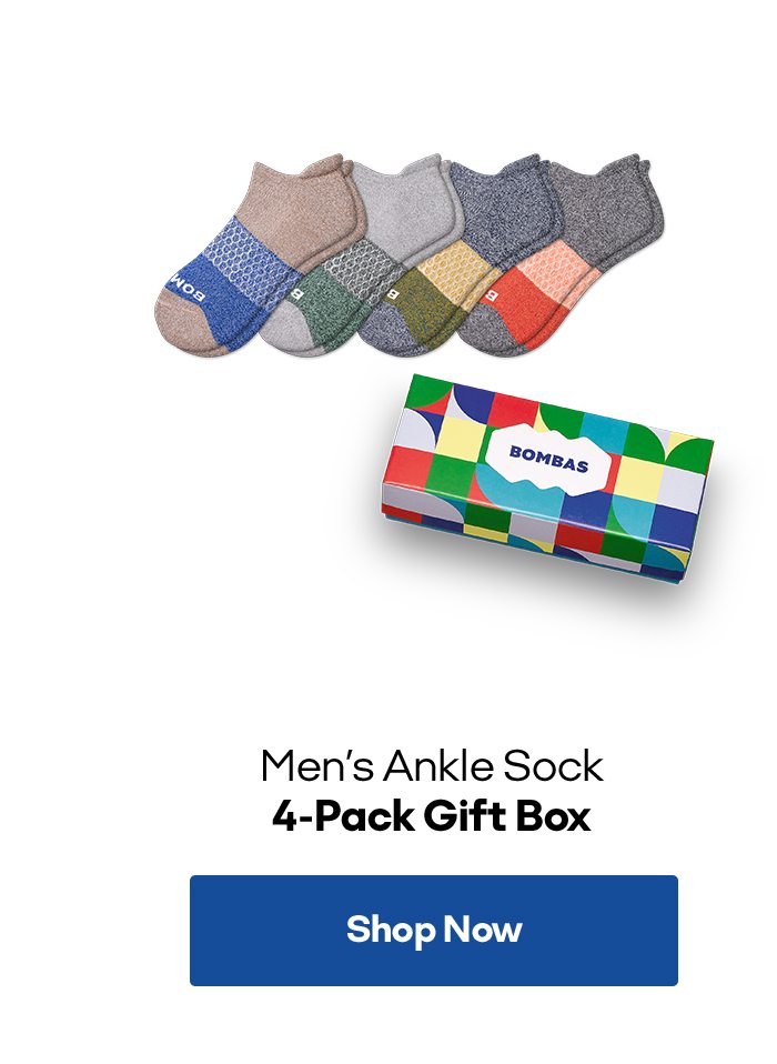 Men's Ankle Sock 4-Pack Gift Box Shop Now