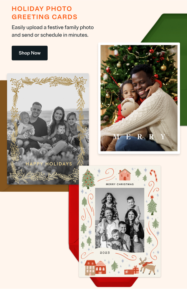 Holiday photo greeting Cards