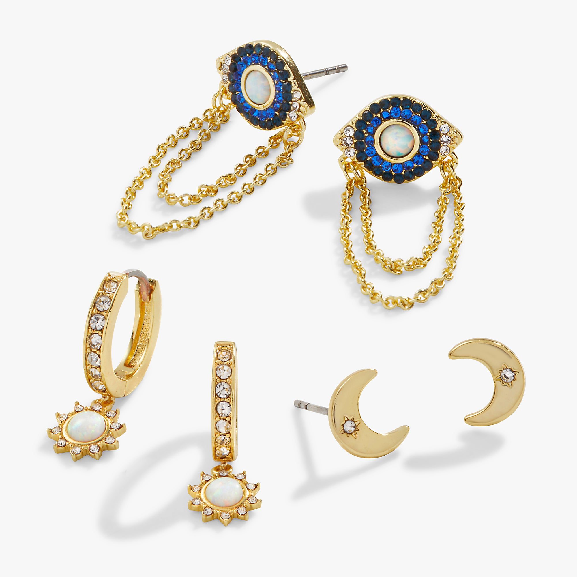 Image of Evil Eye + Celestial Earring Set