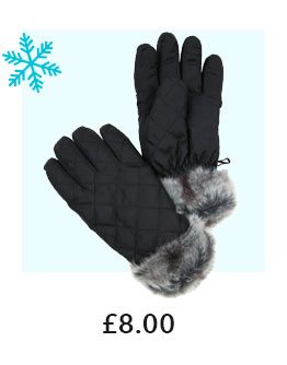 black fur gloves