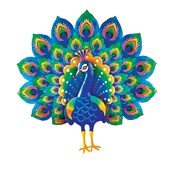 Hanging 3D Peacock Outdoor Metal Wall Art Decor