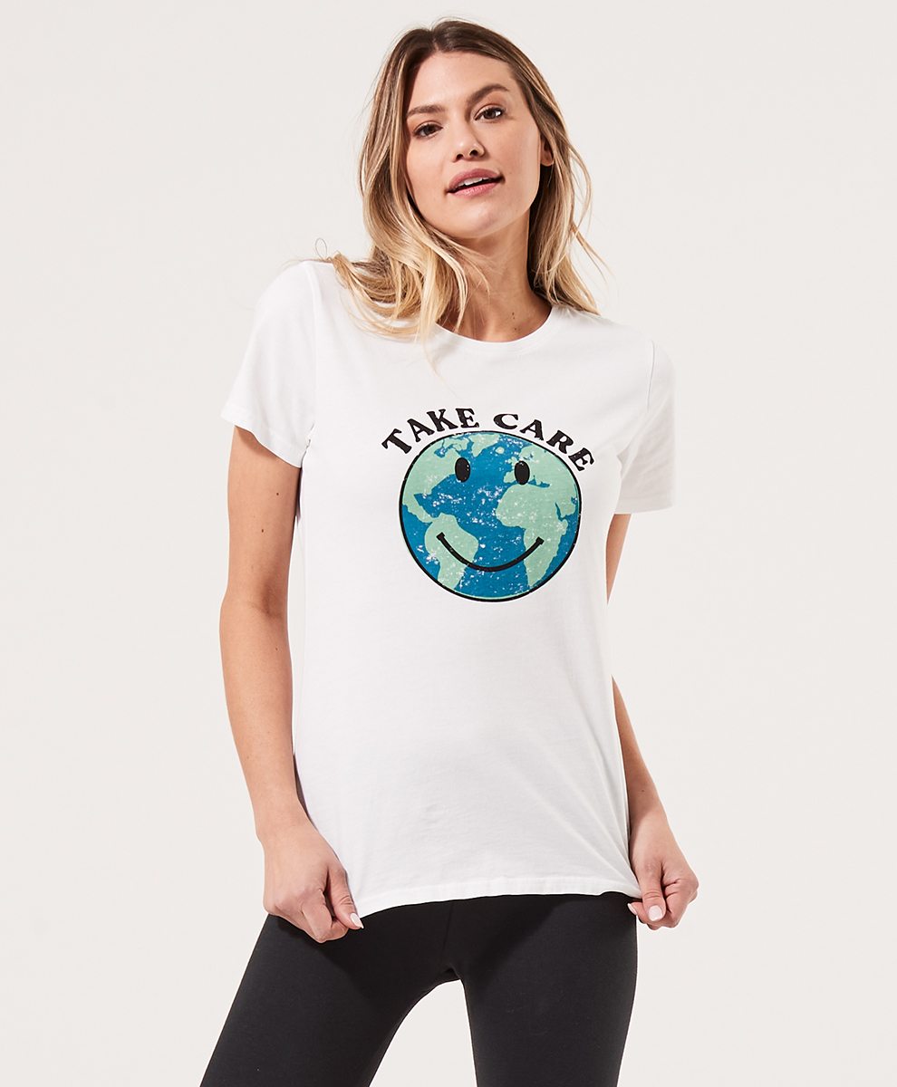 Women's Take Care Mid-Weight Graphic Crew Neck Tee