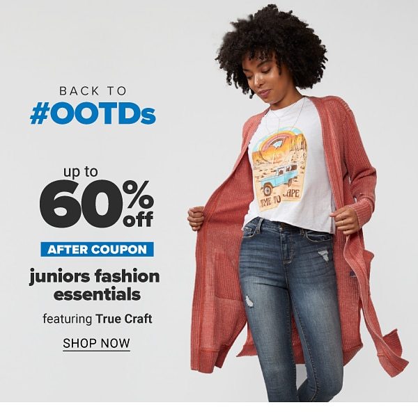 Back to #ootds - Up to 60% off after coupon juniors fashion essentials featuring True Craft™. Shop Now.