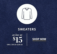 As low as $15 Sweaters