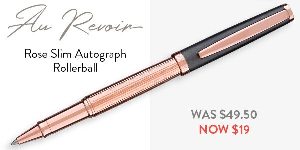 Rose Slim Autograph Rollerball Pen