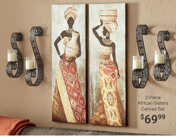 2-Piece African Sisters Canvas Set $69.99