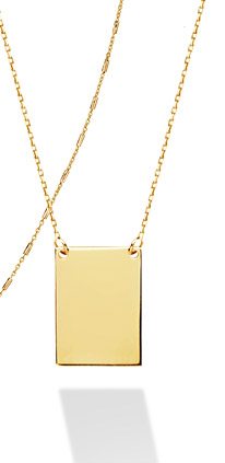 Gold Rectangle Necklace