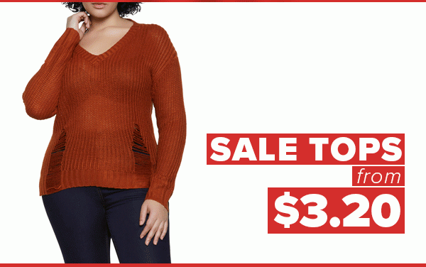 Sale Tops from $3.20