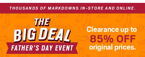 BIG DEAL BANNER Clearance up to 85% off