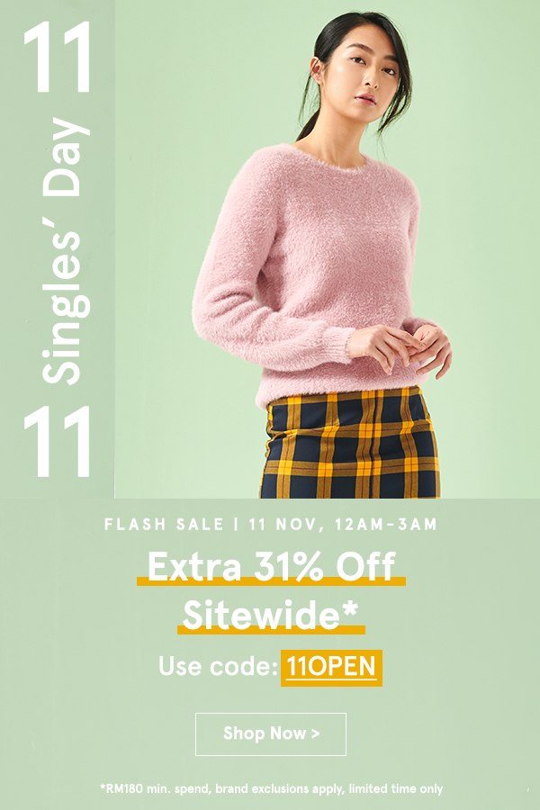 31% Off Sitewide with code 11OPEN