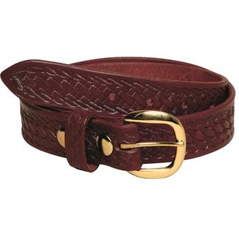 Basketweave Leather Work Belt
