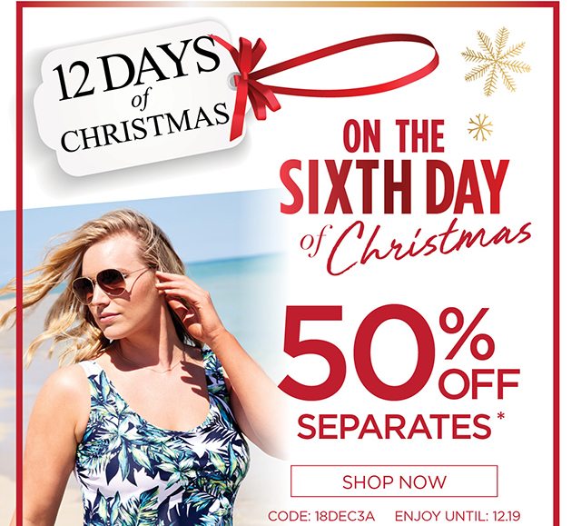 On The Sixth Day of Christmas 50% Off Separates - Shop Now