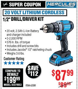 View 20V Lithium Cordless 1/2 In. Compact Drill/Driver Kit