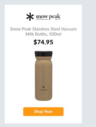 Snow Peak Stainless Steel Vacuum Milk Bottle, 500ml