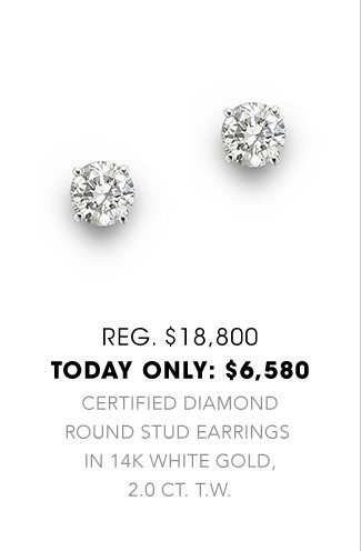 DIAMOND ROUND STUD EARRINGS