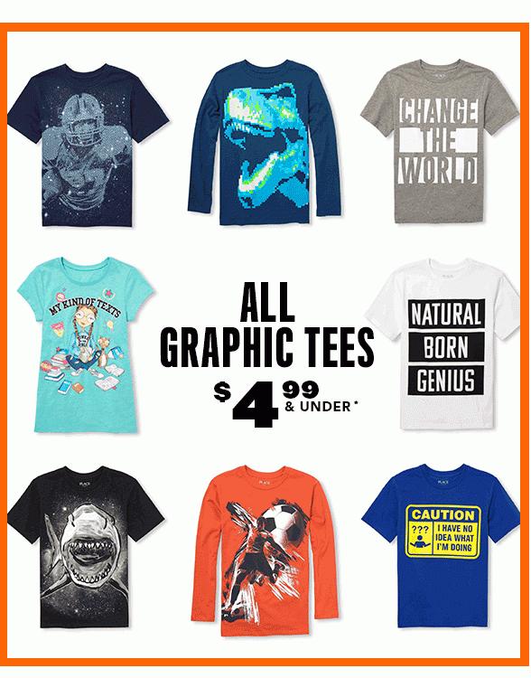 All Graphic Tees $4.99 & Under