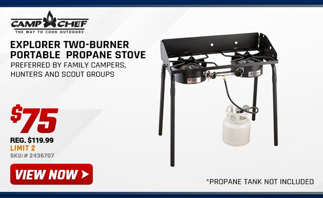 Camp Chef Explorer Two-Burner Portable Propane Stove