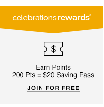 Earn points with Celebrations Rewards