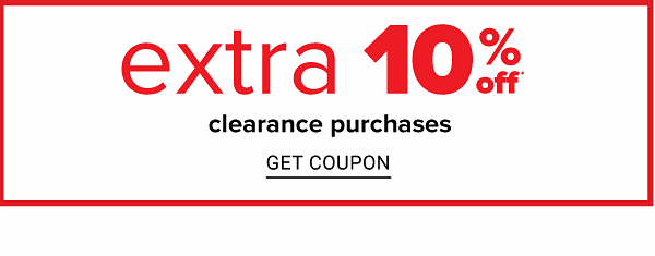 Extra 10% off Clearance Purchases - Get Coupon