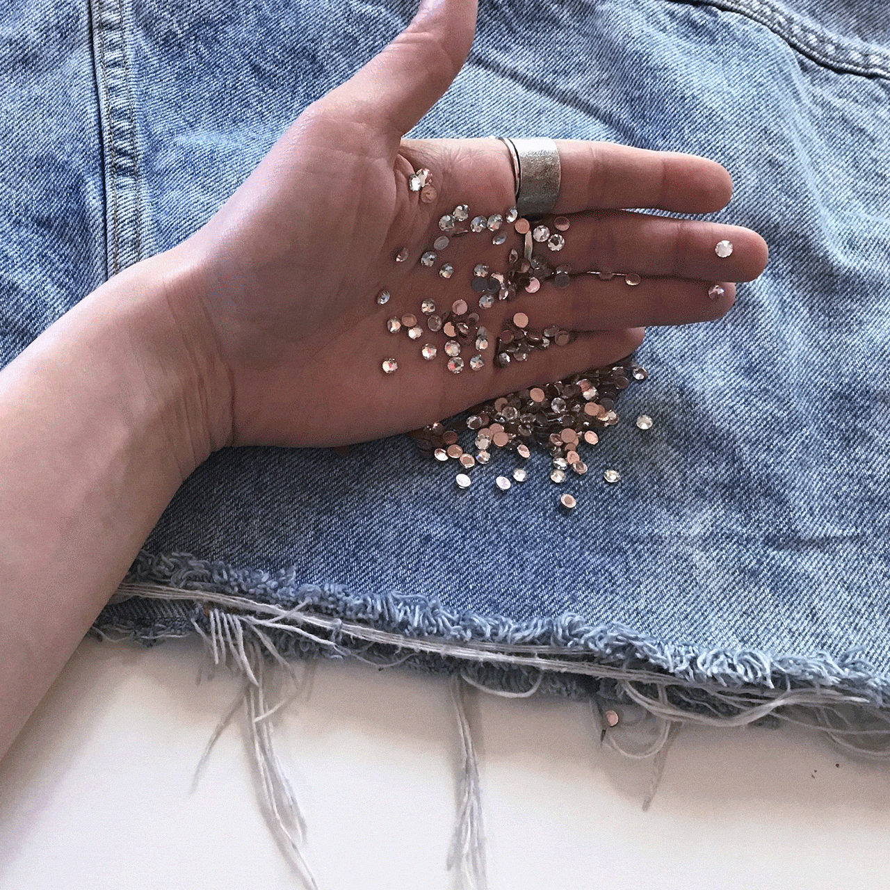 How to Add Crystals To Your Trucker Jacket. READ THE BLOG