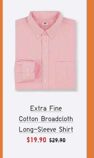 EXTRA FINE COTTON BROADCLOTH LONG-SLEEVE SHIRT $19.90