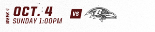 Oct 4 vs. Baltimore Ravens
