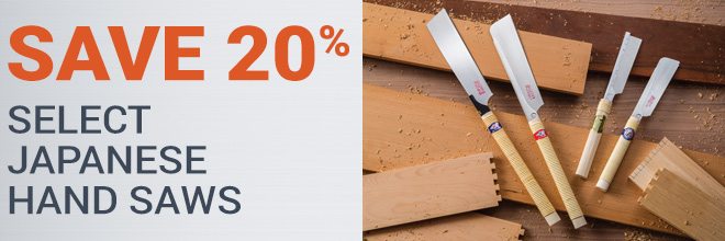 Save 20% on Select Japanese Hand Saws