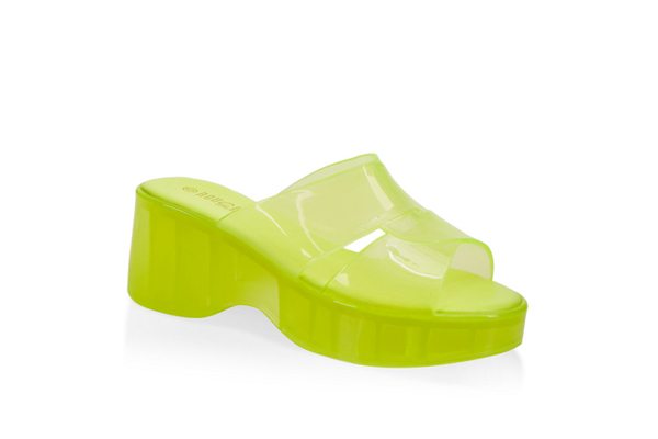 Jelly Platform Slide Sandals