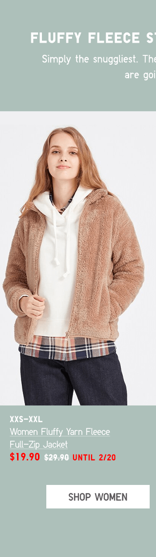 PDP7 - WOMEN FLUFFY YARN FLEECE FULL-ZIP JACKET