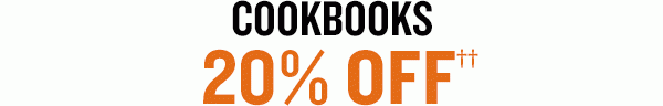 COOKBOOKS 20% OFF††