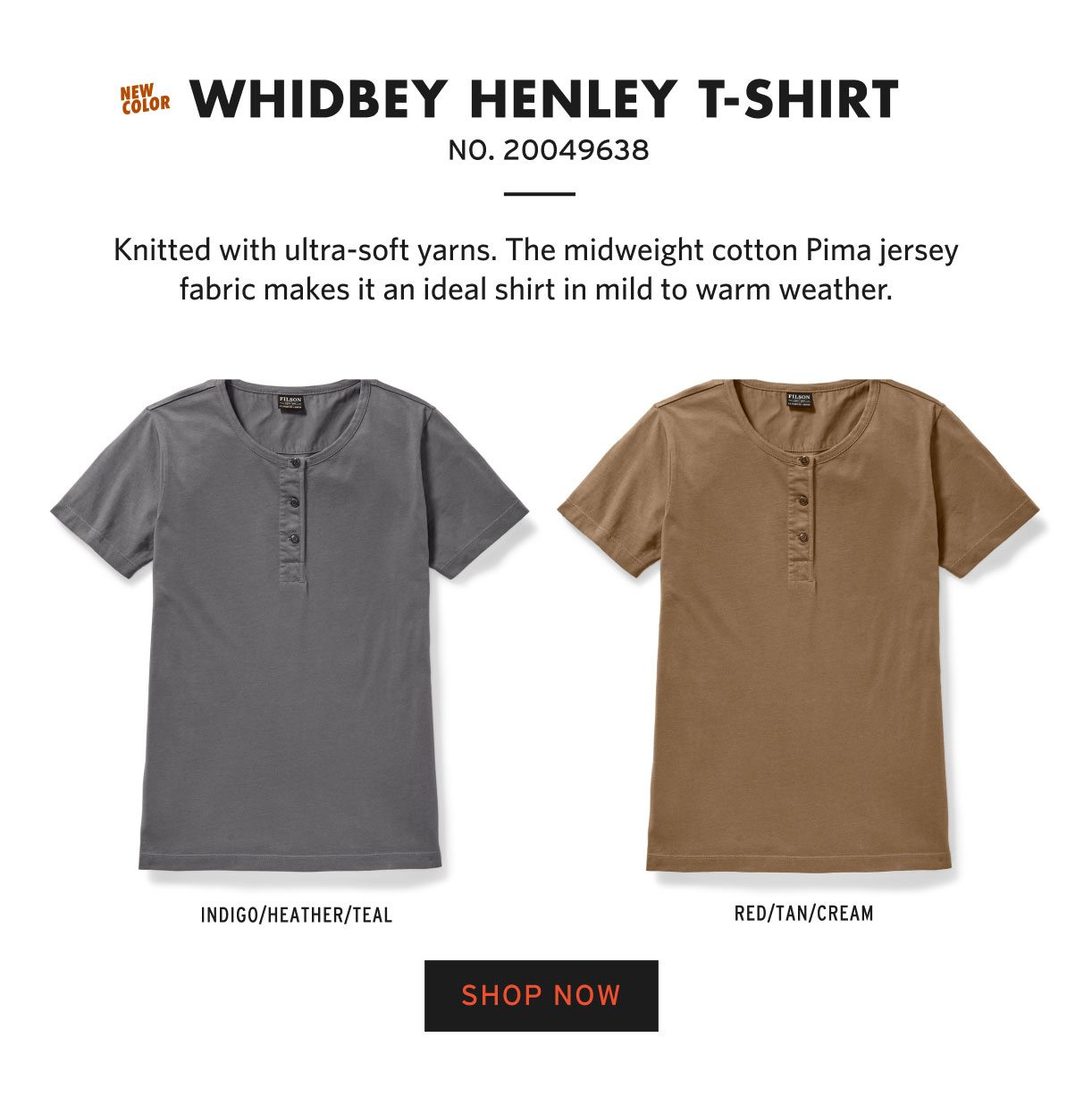 WHIDNEY HENLEY T-SHIRT. SHOP NOW