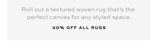 30% Off All Rugs