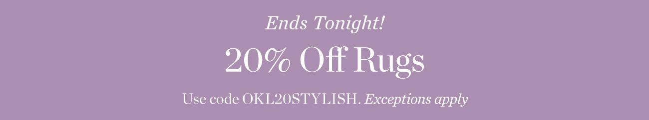 20% off rugs-Last Day