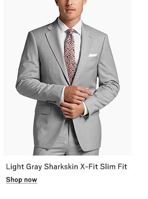 Light Gray Sharkskin X-Fit Slim Fit Shop Now>