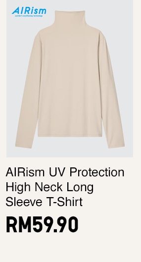 AIRism UV Protection High Neck Long Sleeve T-Shirt
