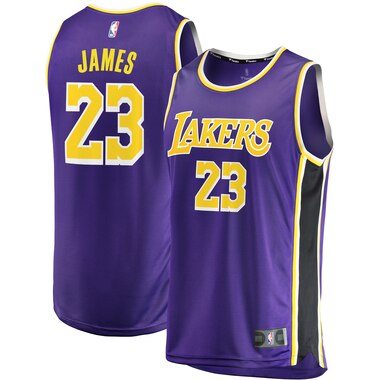 LeBron James Los Angeles Lakers Fanatics Branded 2018/19 Fast Break Replica Jersey Purple - Statement Edition
