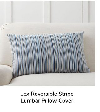Lex Reversible Stripe Lumbar Pillow Cover