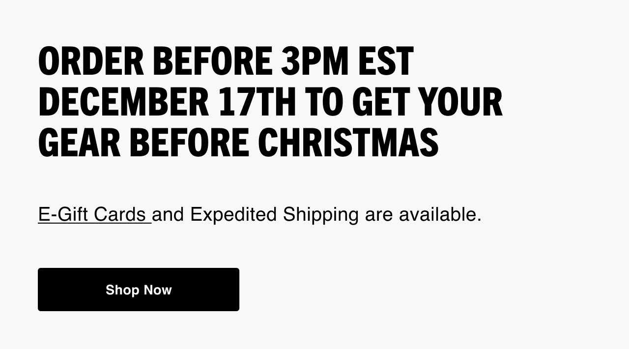 Holiday Shipping Deadline