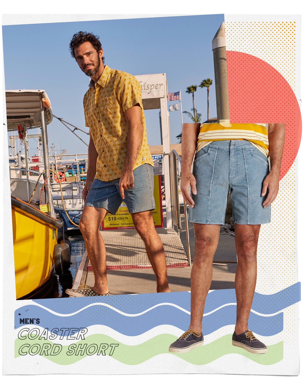 Men's Coaster Cord Short in North Shore