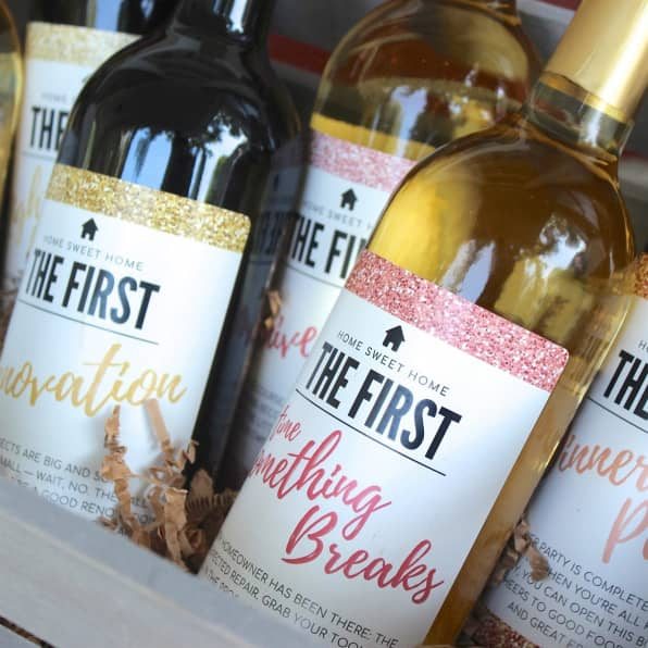 6 Housewarming Gift Wine Labels for New Homeowners