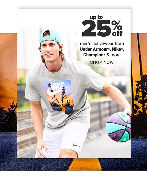 Up to 25% off Men's Activewear - Shop Now