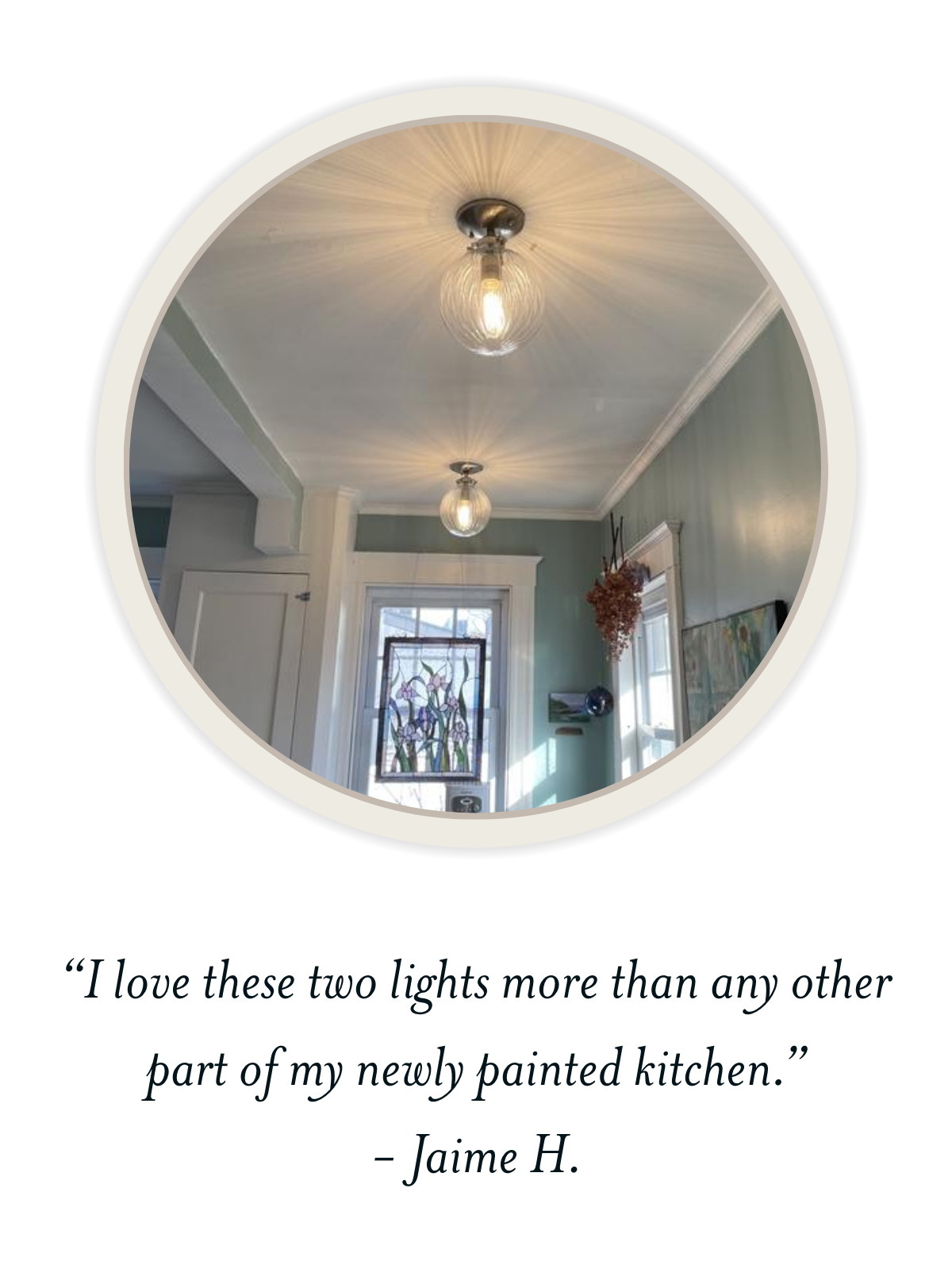 Trade Winds Nicole Semi-Flush Mount Ceiling Light in Brushed Nickel